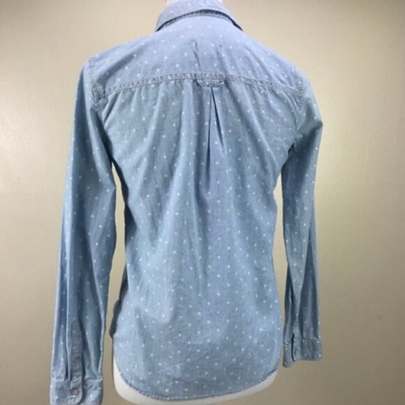Madewell Polka Dot Chambray Button Down - Picture 5 of 8